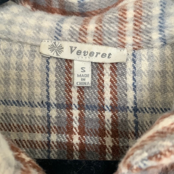 Oversized long plaid shacket - Picture 3 of 7
